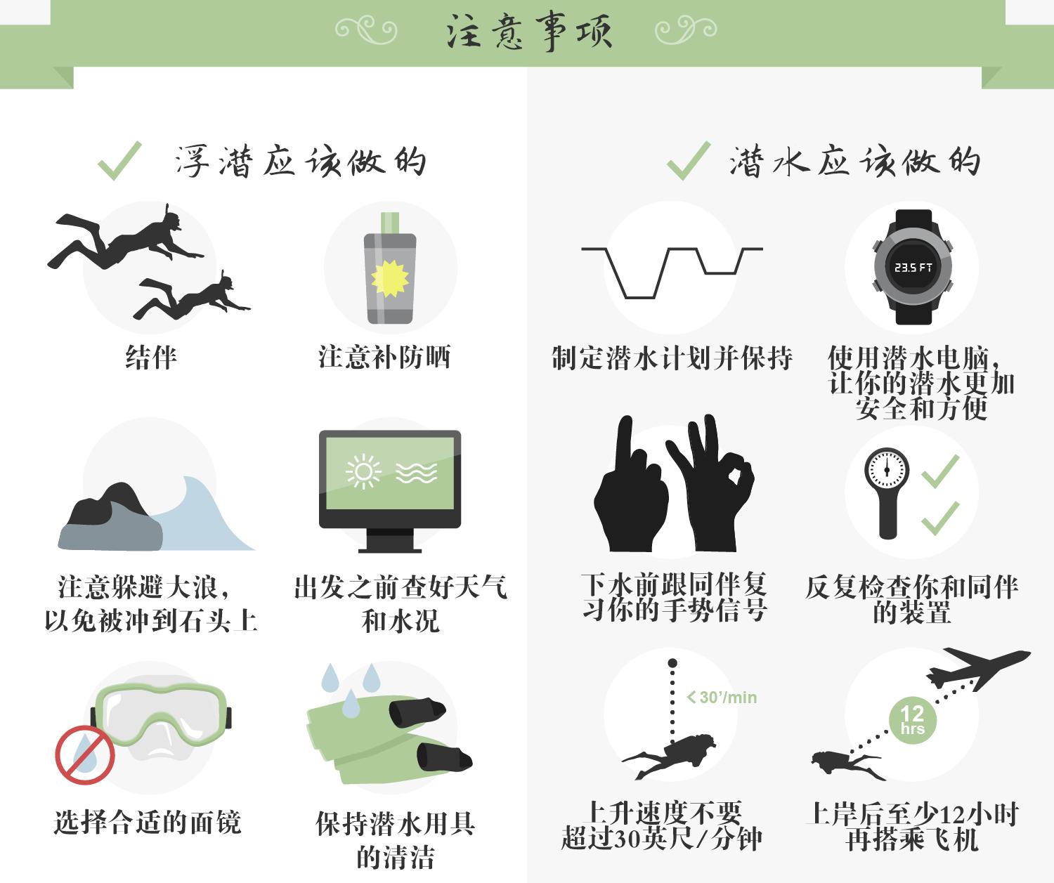 水肺潜水戴浮潜管,浮潜水肺潜水自由潜区别