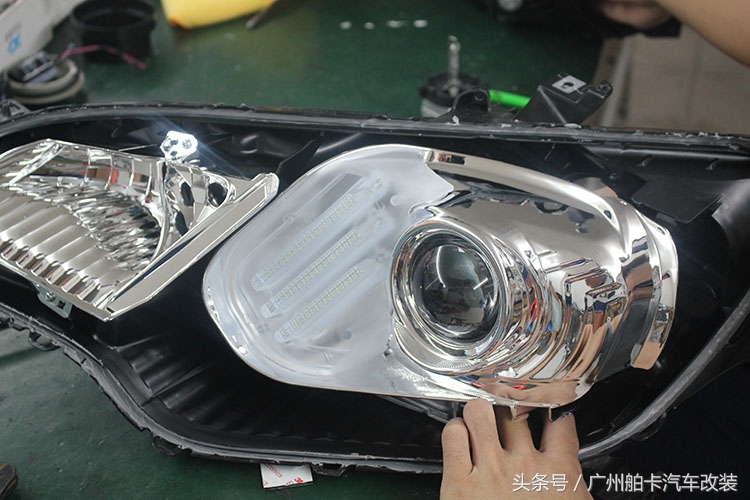 新飞度改装氙气大灯,新飞度改原厂led灯