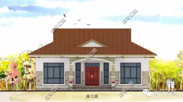 农村自建房一层平房真实图纸,农村最简单的一层平房自建房