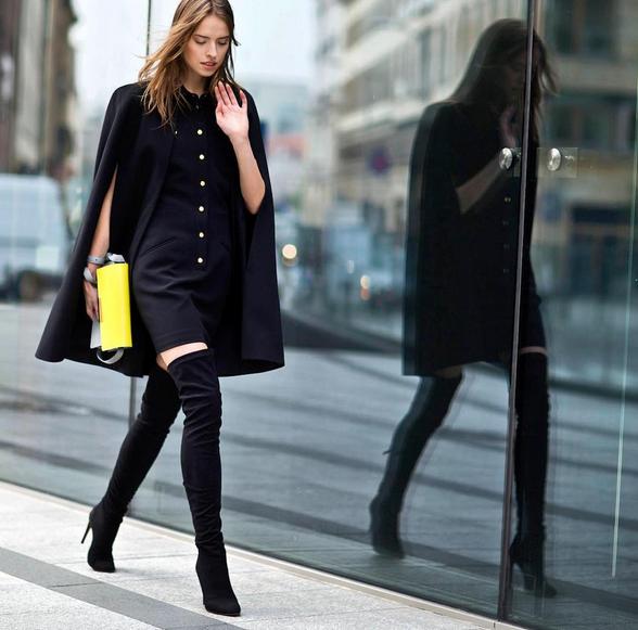 经典款5050过膝靴,sw5050过膝靴怎么搭配