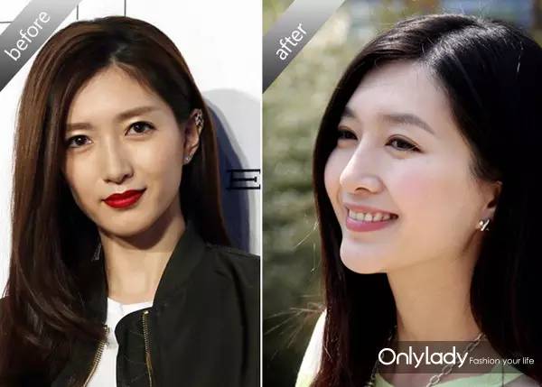 全智贤一字眉图片,全智贤的长直发看起来那么漂亮