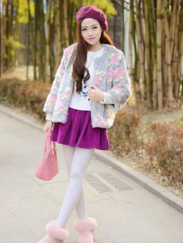 仿皮草外套高级感,冬季仿皮草外套