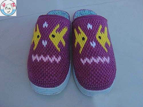 简单毛线拖鞋编织教程,文姐手工编织毛线拖鞋