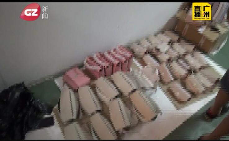 广州捣毁高仿窝点,广州近日抓获制假服装窝点