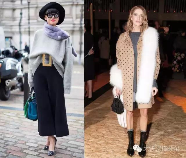 丝巾围巾搭配秋冬,丝巾围巾时髦搭配系法