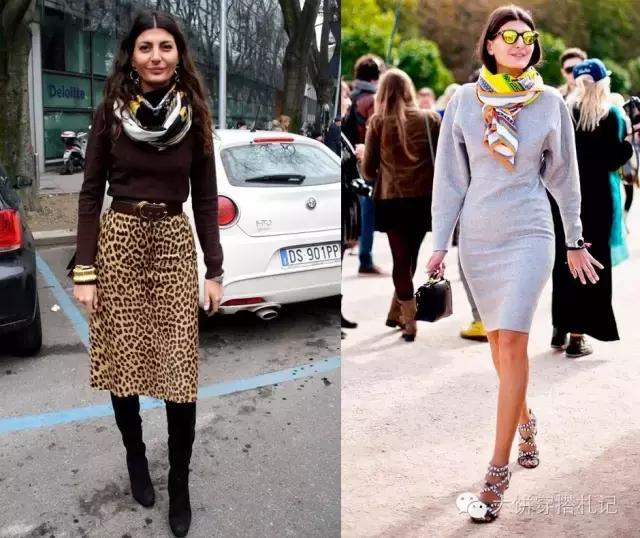 丝巾围巾搭配秋冬,丝巾围巾时髦搭配系法