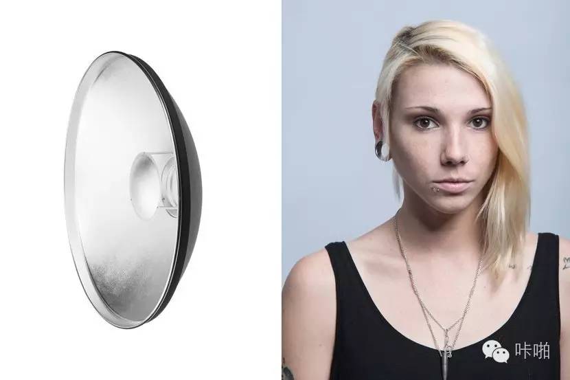 打灯效果对比,闪光灯灯罩不同效果