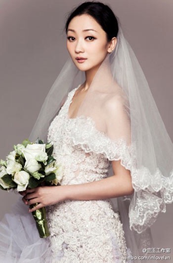 兰玉婚纱照,兰玉设计的明星婚纱