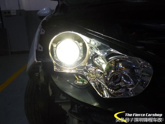 车灯亮度不够怎么修复,标致408改了led灯还能加装透镜吗