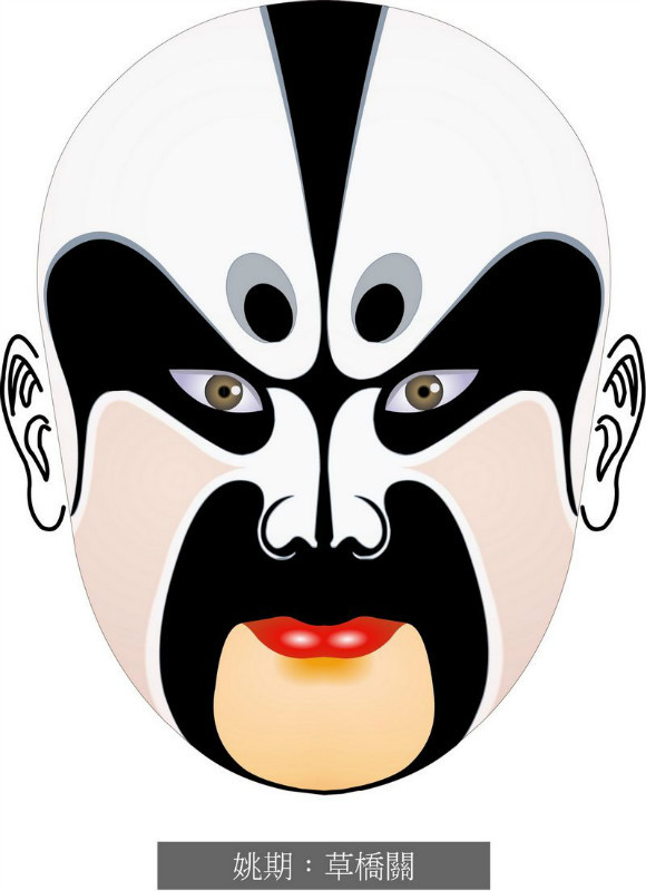 国粹脸谱重组画,国粹创意经典脸谱