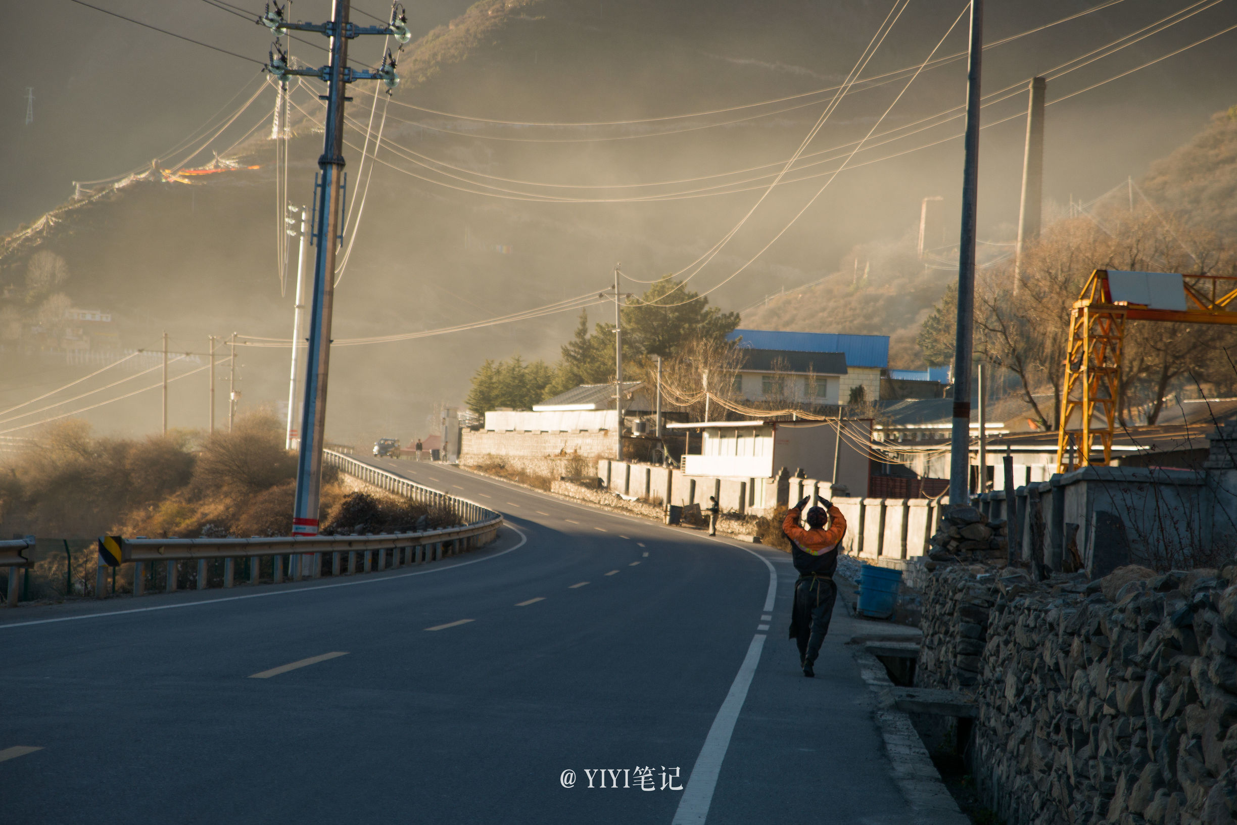 色达的冬天的美景,冬天的色达