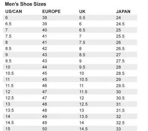 海淘如何挑选尺码,海淘尺码大全