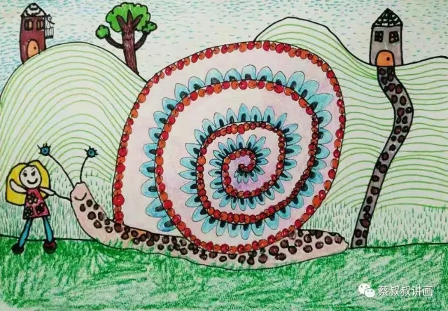 有关蜗牛的画儿童,蜗牛故事绘画