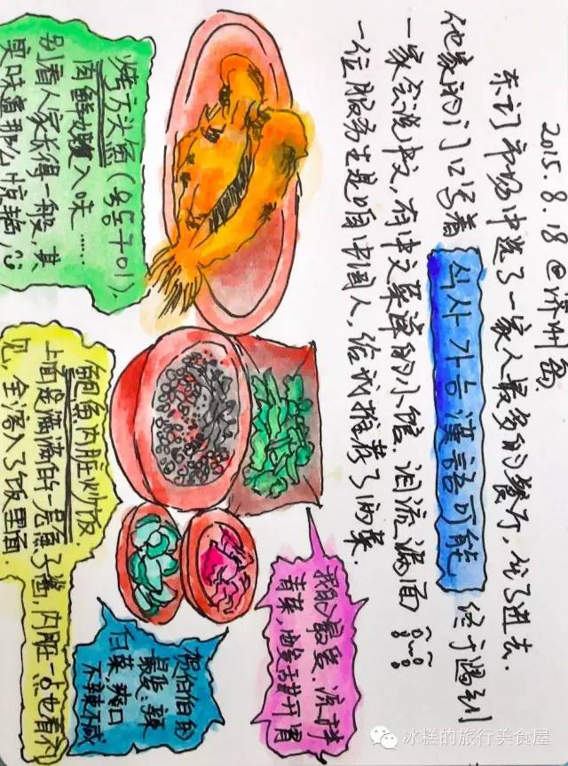 釜山旅游手绘,韩国济州岛怎么画