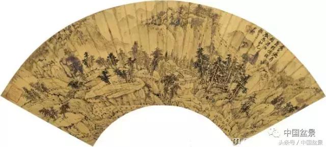 扇面文化与松柏盆景艺术欣赏