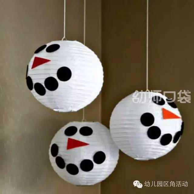 灯笼装饰幼儿园简单漂亮,幼儿园新年手工吊饰环创走廊灯笼