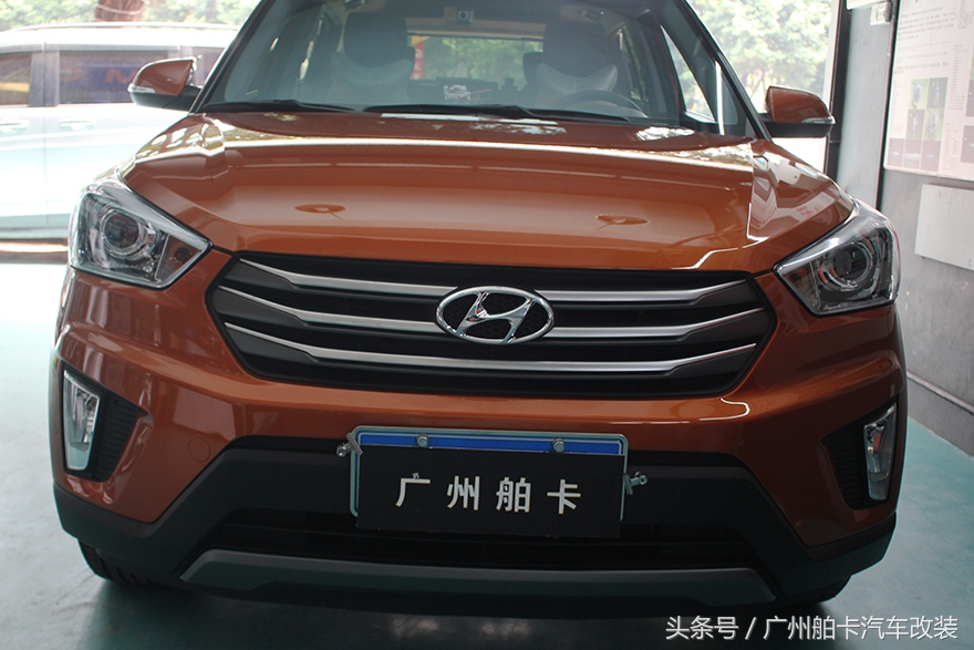 现代ix25大灯改透镜全过程,现代ix25大灯灯光怎么调