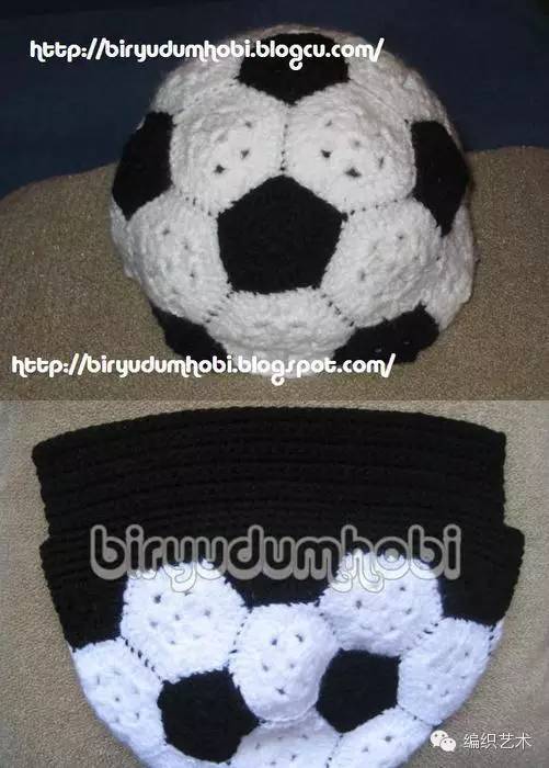 足球帽钩针教程,钩针足球图解教程视频