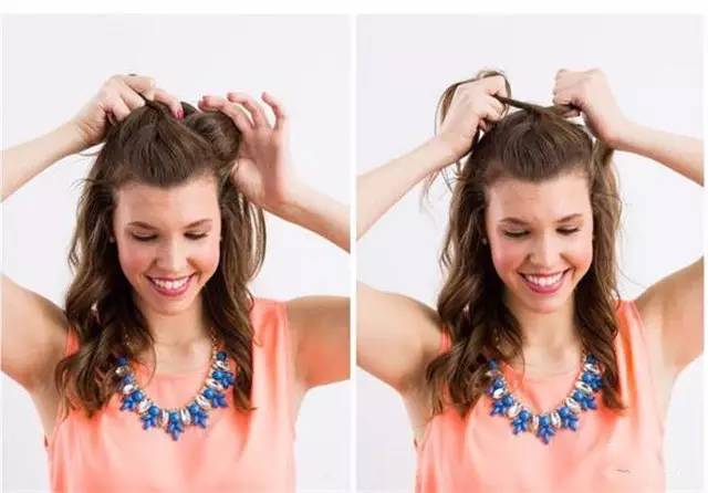 鱼尾辫教程短发全头,鱼尾辫发圈