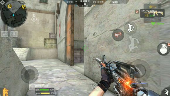 cf手游超实用点位技巧,穿越火线手游沙漠灰b点跳箱技巧