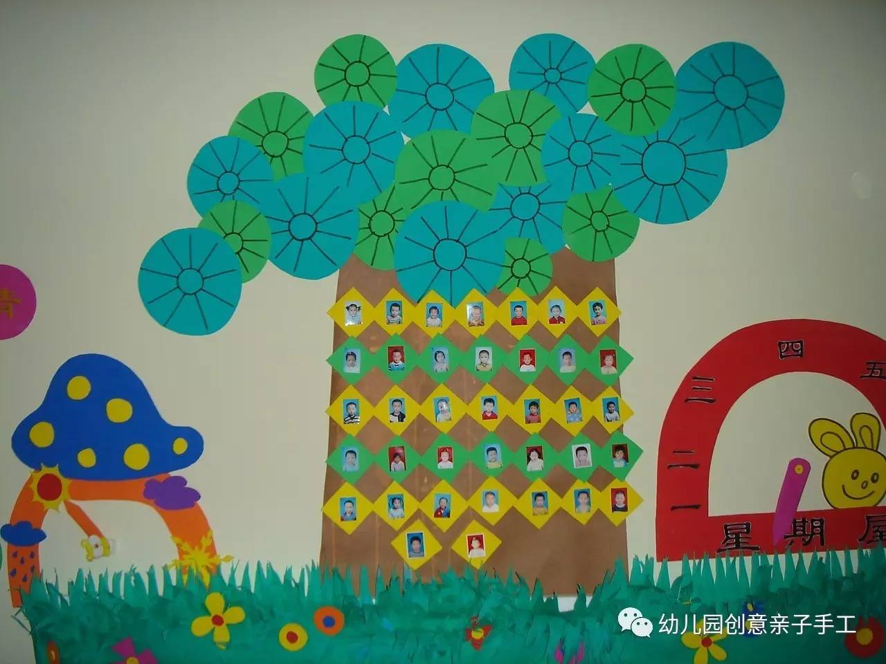 幼儿园小班红花评比栏布置,幼儿园表扬墙创意布置手工