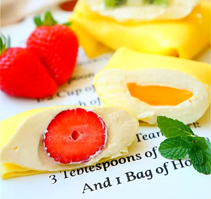 抹茶水果班戟做法,做水果班戟