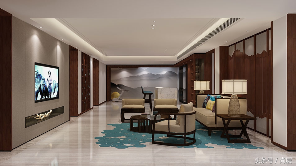 中式极简风禅意样板房,尼德兰官邸大平层