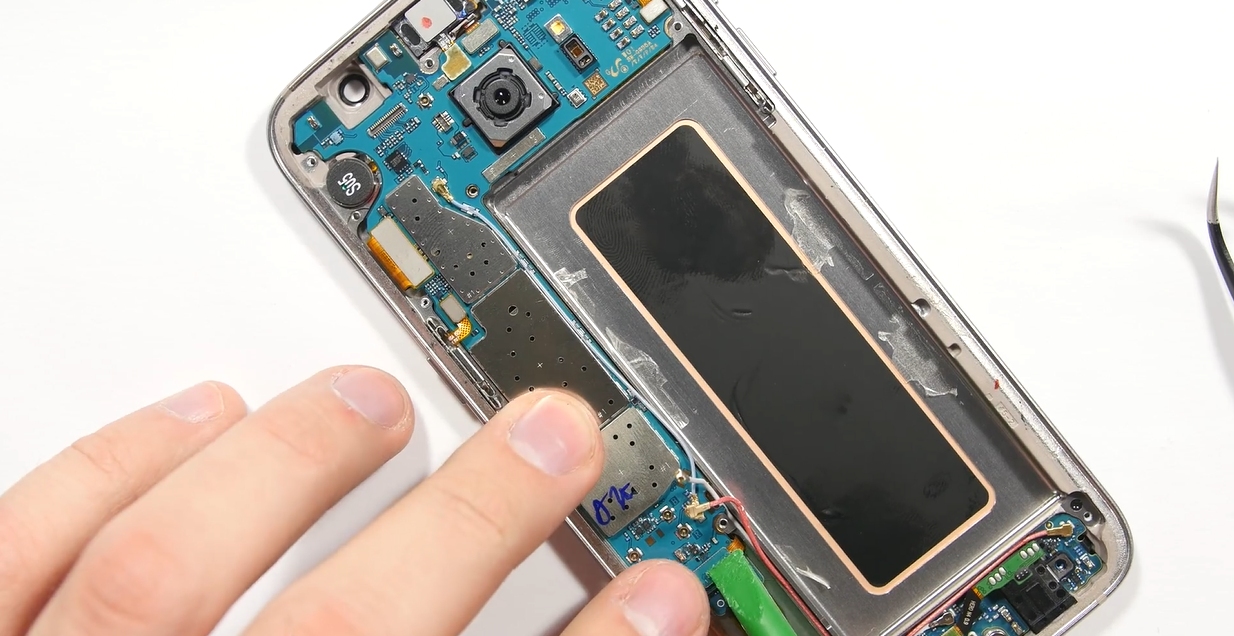 三星s7edge拆机修电源键,三星s7edge拆机视频