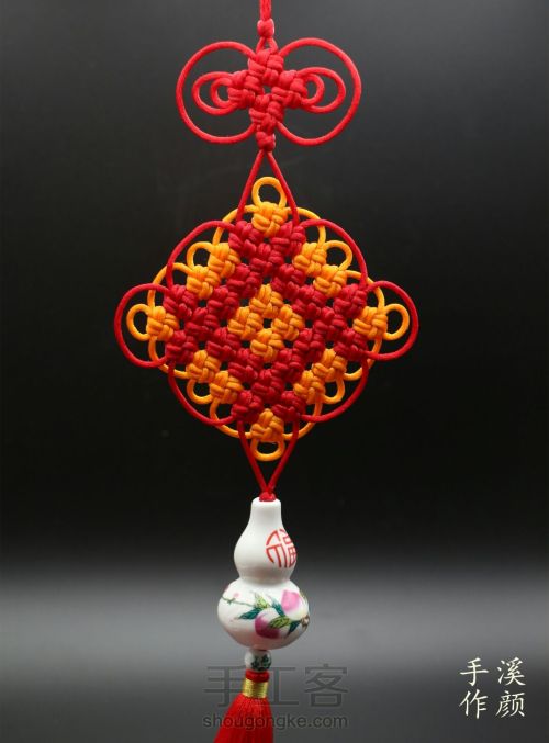 幻彩绳结编织,手绳编织平结双色