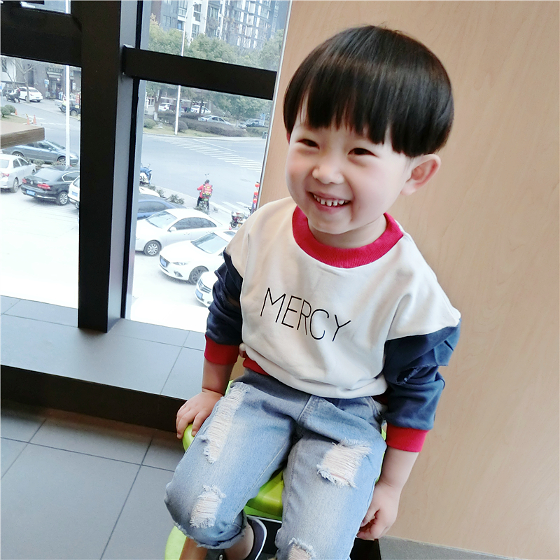 灯芯绒哈伦裤上搭配的卫衣儿童,哈伦裤搭配什么上衣冬季儿童