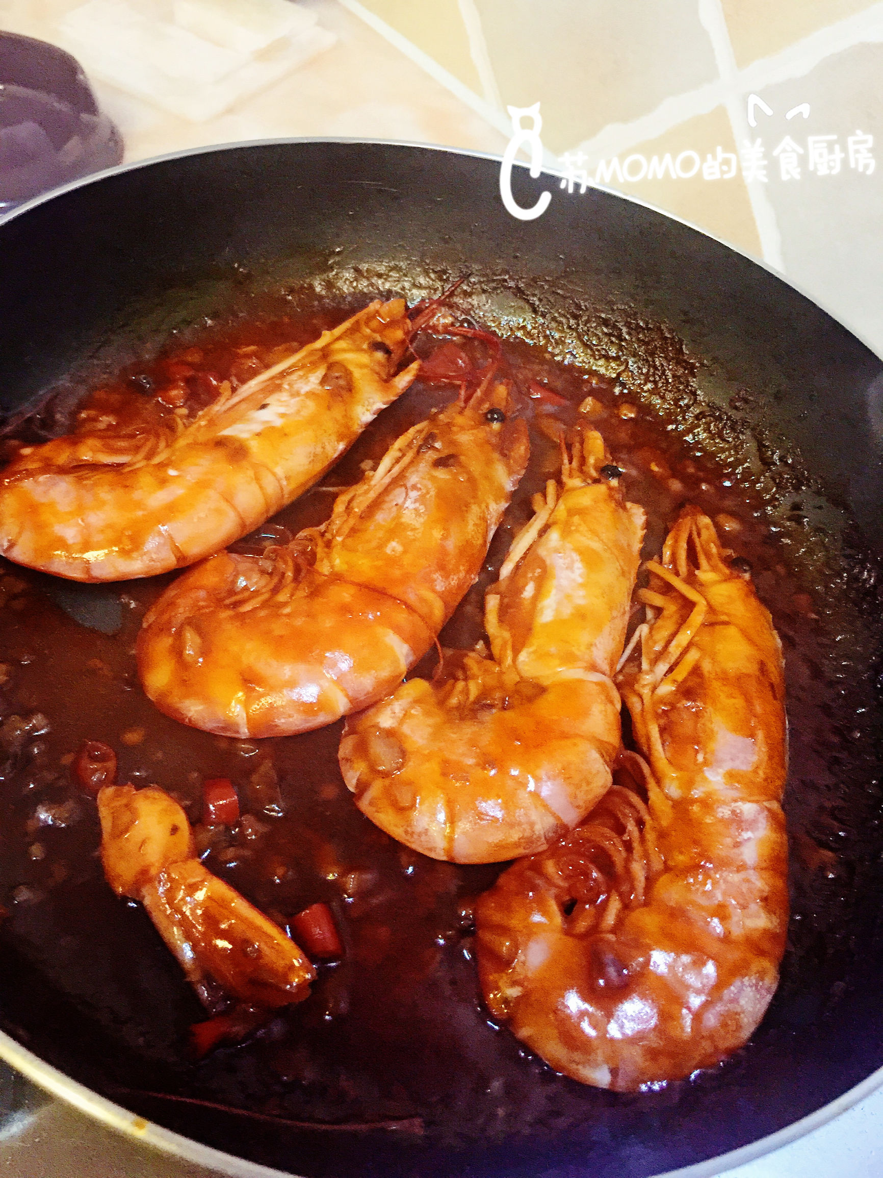 阿根廷去头红虾番茄味,芝士焗阿根廷红虾