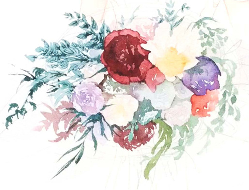 水彩画爱情教程,水彩绘画教程画玫瑰花图片