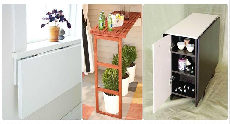 30平正方形房间设计,壁挂折叠桌小户型效果图