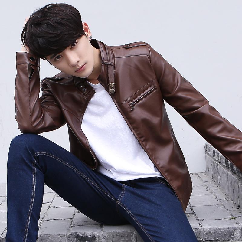 小版型男式加绒皮衣,型男时髦皮衣成熟帅气提升魅力