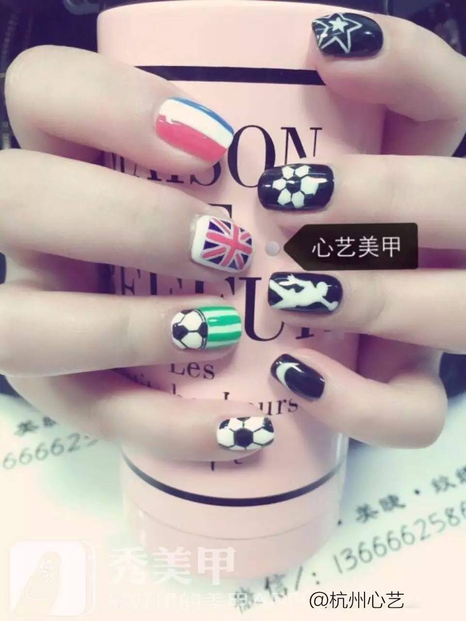 足球美甲视频,足球美甲葡萄牙