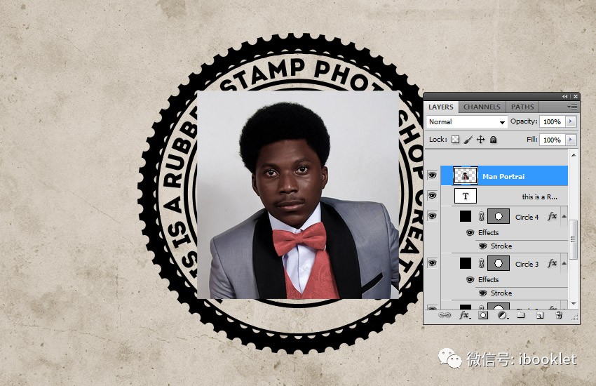 如何在Photoshop中创建橡皮图章效果