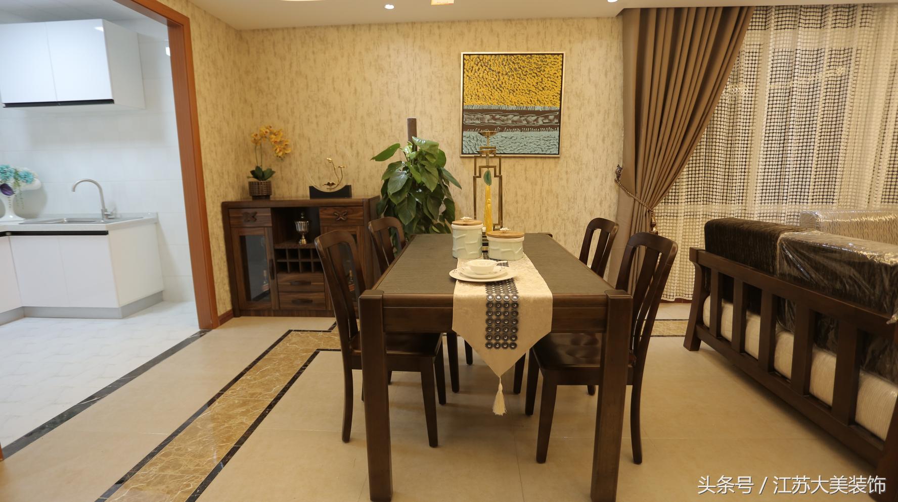 徐州100平米新中式风格装修,雅居新中式