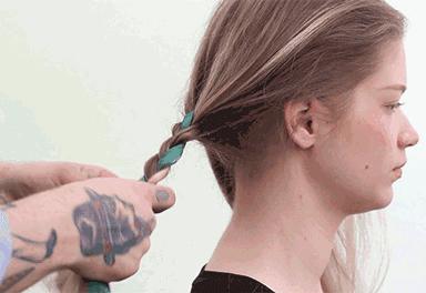 超美丝带编发教程让你仙仙哒,仙气十足的丝带编发