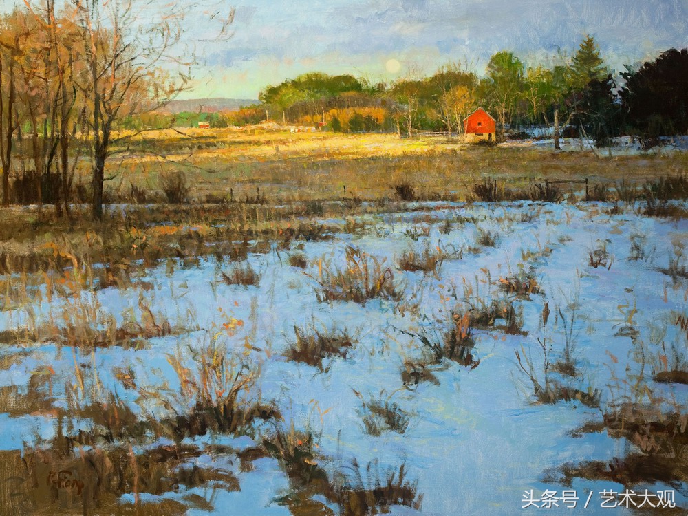 冉茂芹风景小油画写生视频,崔根男风景油画写生视频