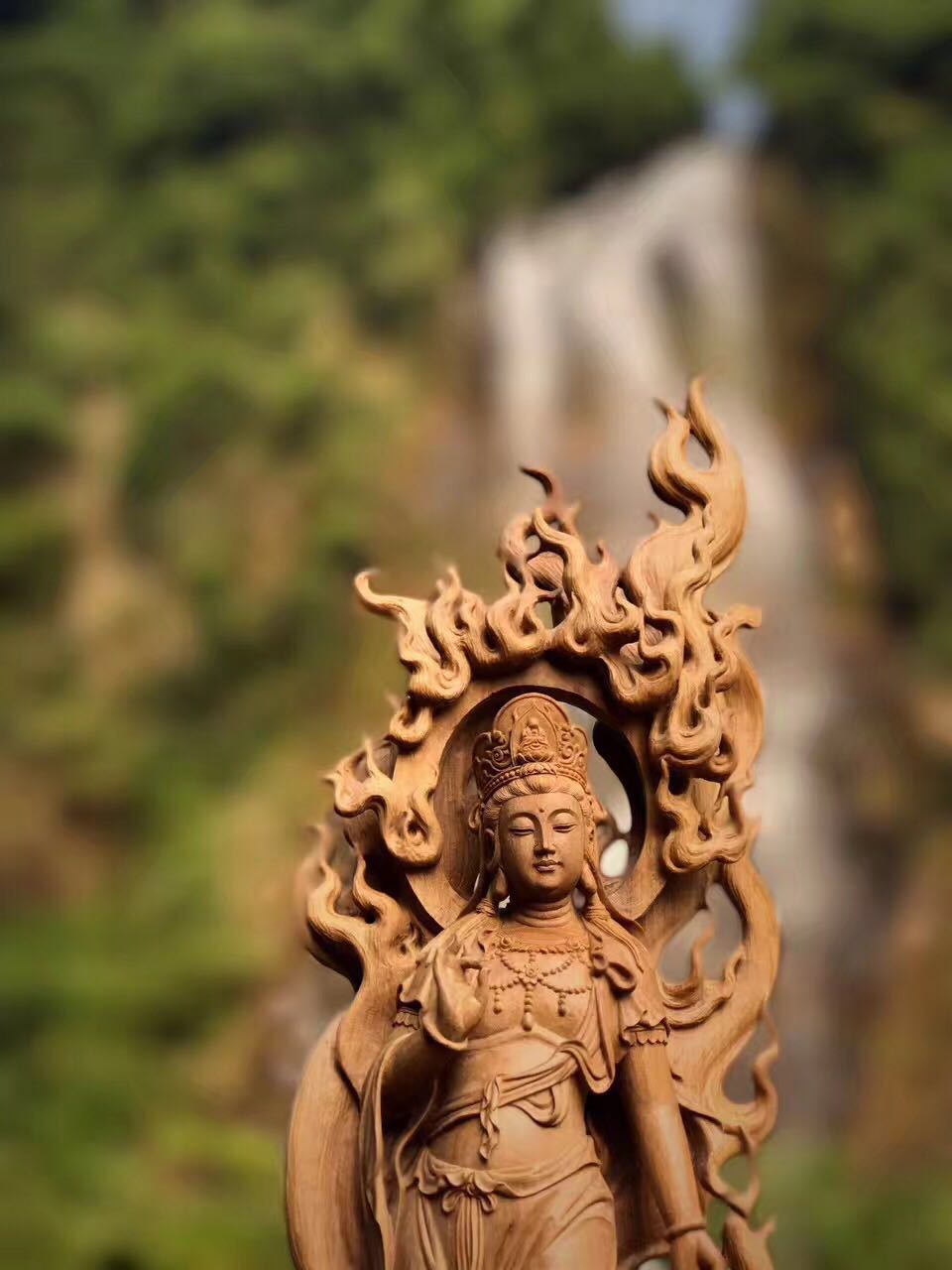 大根雕观音,根雕观音摆件欣赏