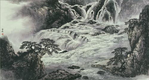 最新曾刚彩墨山水画技法,曾刚彩墨山水技法教学宝典