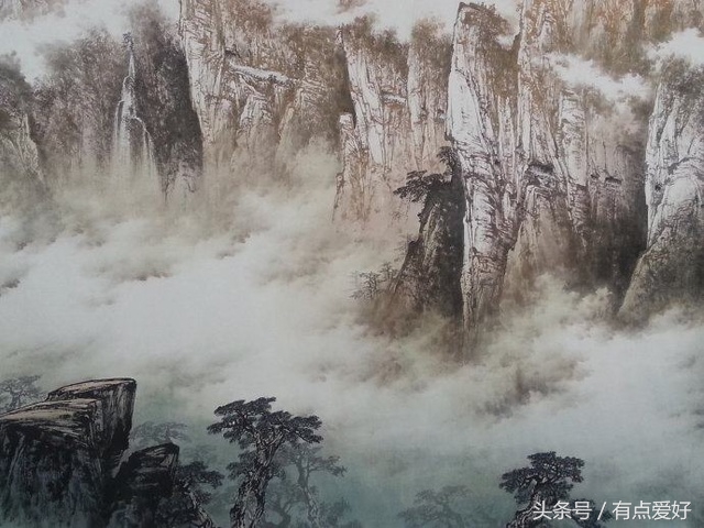 曾刚山水画山石染色方法,曾刚画山石的笔是什么毛笔