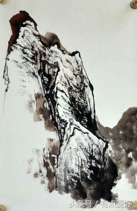 曾刚山水画山石染色方法,曾刚画山石的笔是什么毛笔