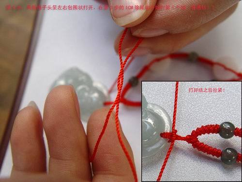 金佛吊坠挂绳打结方法,文玩吊坠绳子打结方法
