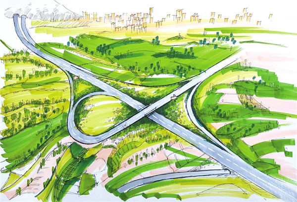 展现成都风采绘画作品,关于成都的创意画手绘