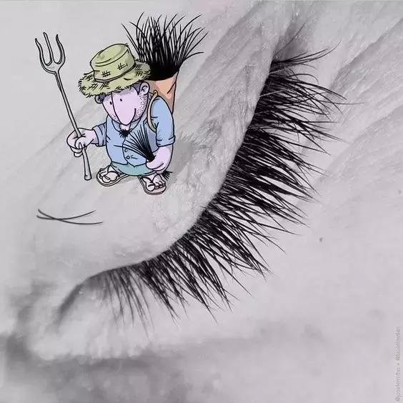 一组黑白手绘插画作品分享,一组手绘人像插画作品分享