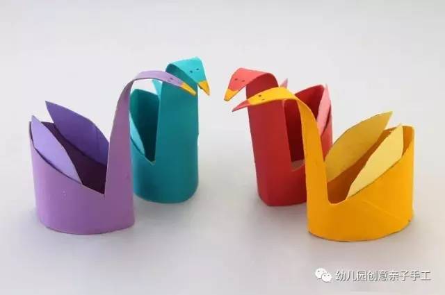 矮卷纸筒废物利用手工幼儿园,用卷筒纸儿童手工作品废物利用