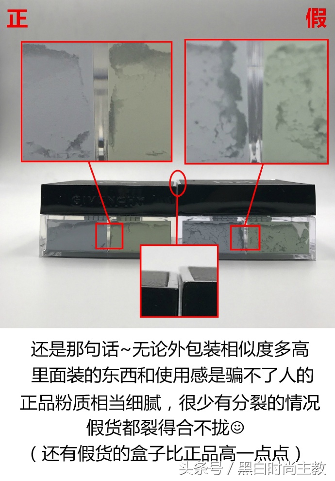 纪梵希四宫格散粉真假怎么辨别,纪梵希四宫格散粉真假辨别方法图