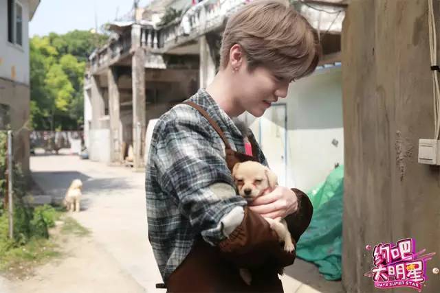 李晨鹿晗倒水片段,鹿晗和李晨遛狗