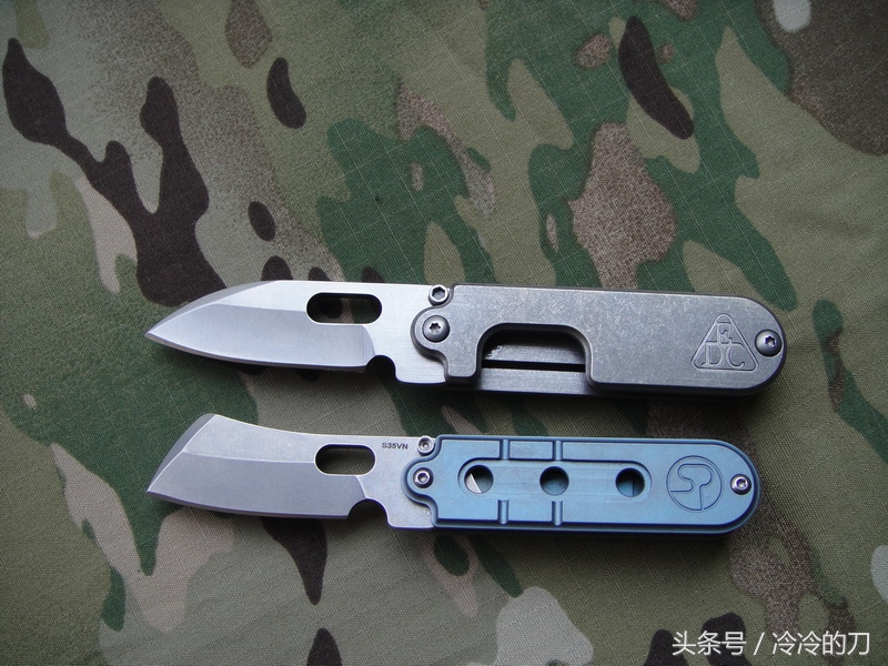 2把钛合金加S35V钢的serge*刀折**，豌豆和菜刀头详细对比